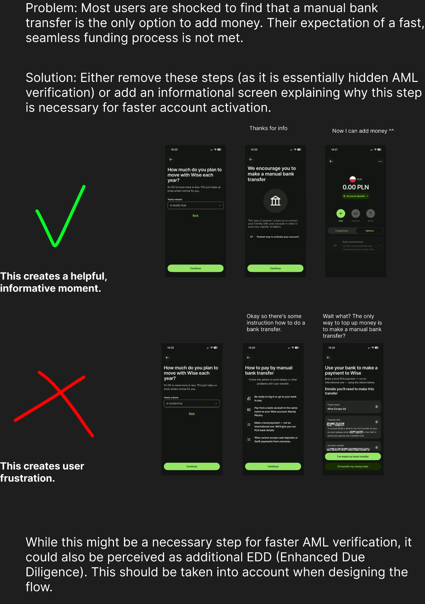 Wise teardown: behavioural analysis of the onboarding flow